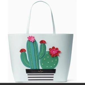 kate spade New Horizons leather cactus tote